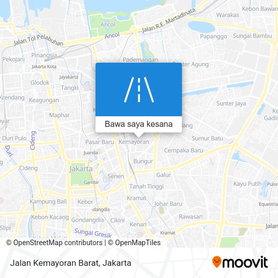 Peta Jalan Kemayoran Barat