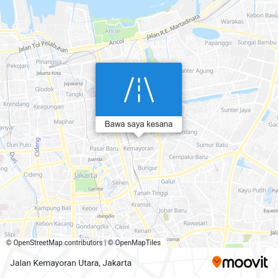 Peta Jalan Kemayoran Utara