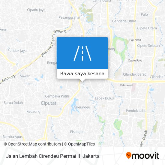 Peta Jalan Lembah Cirendeu Permai II