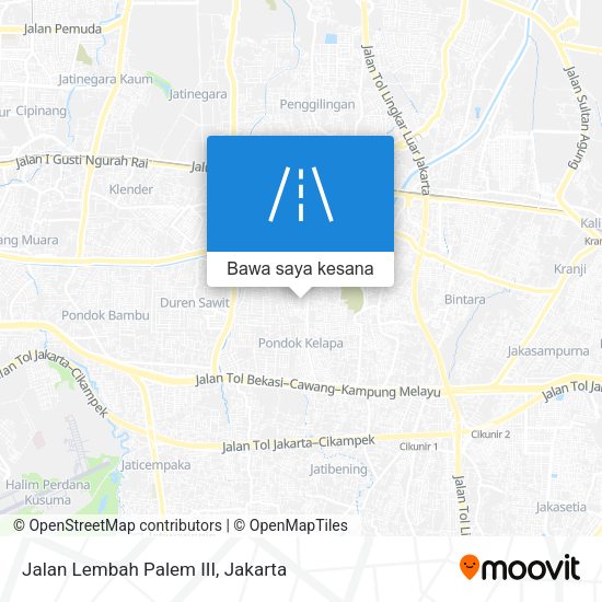 Peta Jalan Lembah Palem III