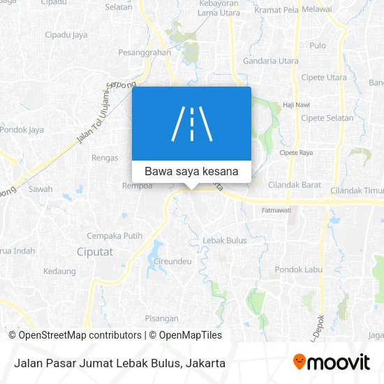 Peta Jalan Pasar Jumat Lebak Bulus