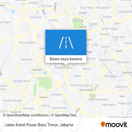 Peta Jalan Karet Pasar Baru Timur