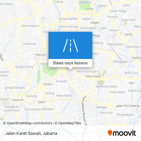 Peta Jalan Karet Sawah