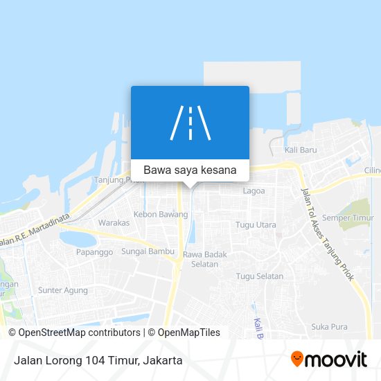 Peta Jalan Lorong 104 Timur