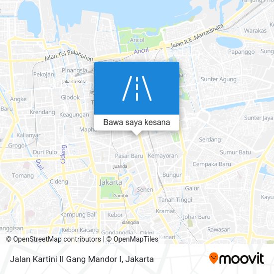 Peta Jalan Kartini II Gang Mandor I