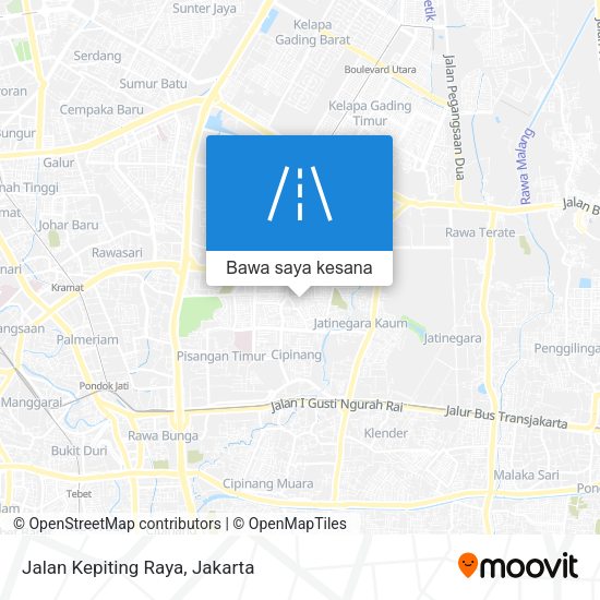 Peta Jalan Kepiting Raya