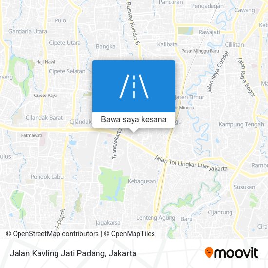 Peta Jalan Kavling Jati Padang