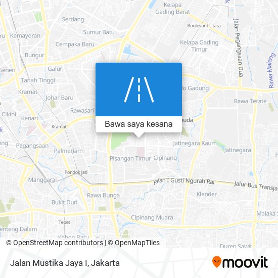 Peta Jalan Mustika Jaya I