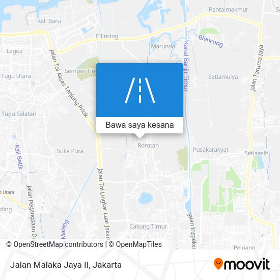 Peta Jalan Malaka Jaya II