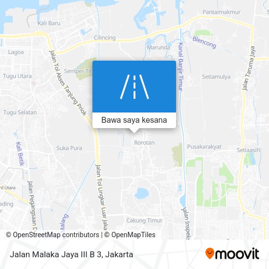 Peta Jalan Malaka Jaya III B 3