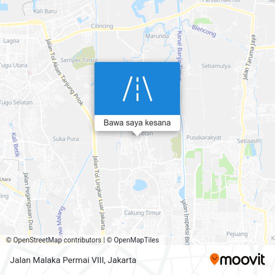 Peta Jalan Malaka Permai VIII