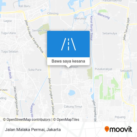 Peta Jalan Malaka Permai