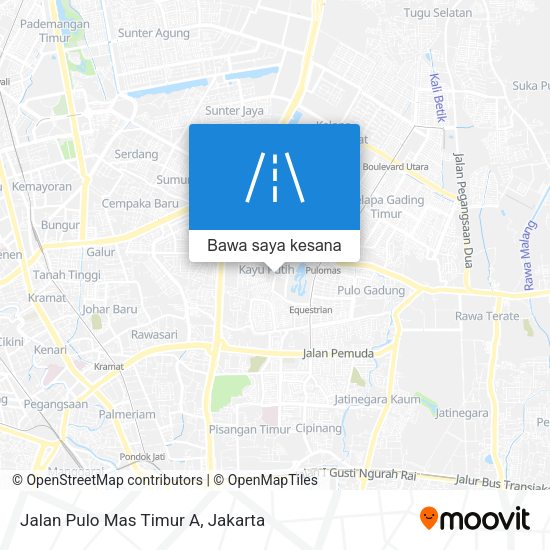 Peta Jalan Pulo Mas Timur A