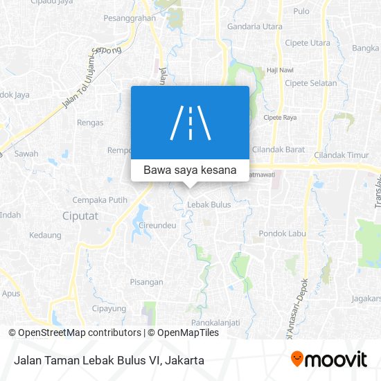 Peta Jalan Taman Lebak Bulus VI