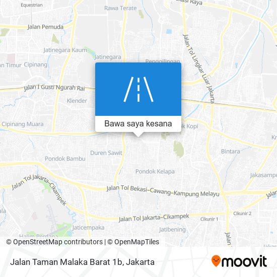 Peta Jalan Taman Malaka Barat 1b