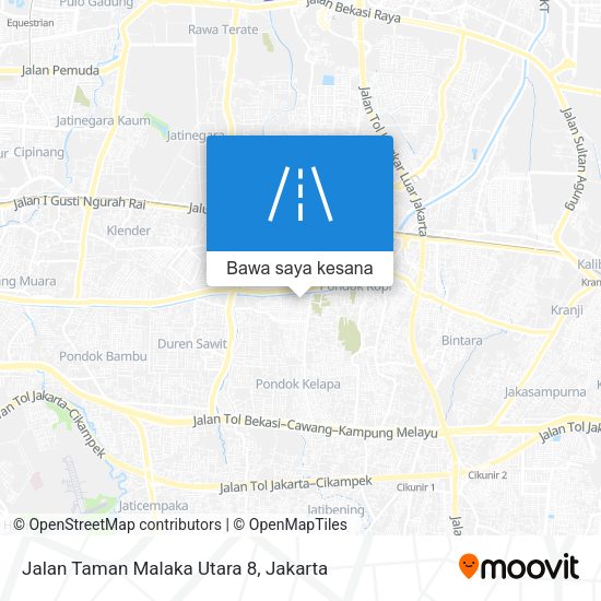 Peta Jalan Taman Malaka Utara 8