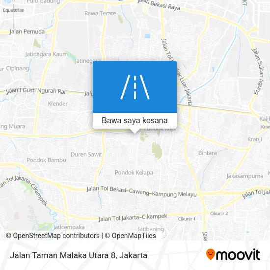 Peta Jalan Taman Malaka Utara 8