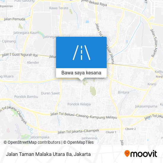 Peta Jalan Taman Malaka Utara 8a