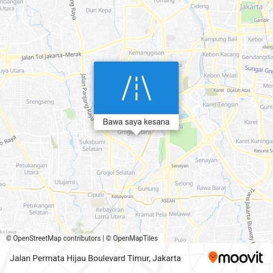 Peta Jalan Permata Hijau Boulevard Timur
