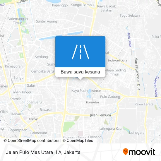 Peta Jalan Pulo Mas Utara II A