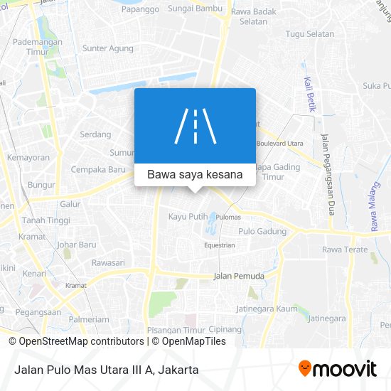Peta Jalan Pulo Mas Utara III A