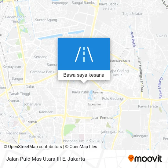 Peta Jalan Pulo Mas Utara III E