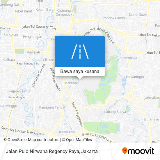 Peta Jalan Pulo Nirwana Regency Raya