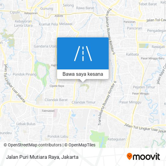 Peta Jalan Puri Mutiara Raya