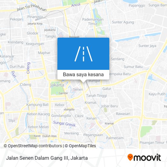 Peta Jalan Senen Dalam Gang III