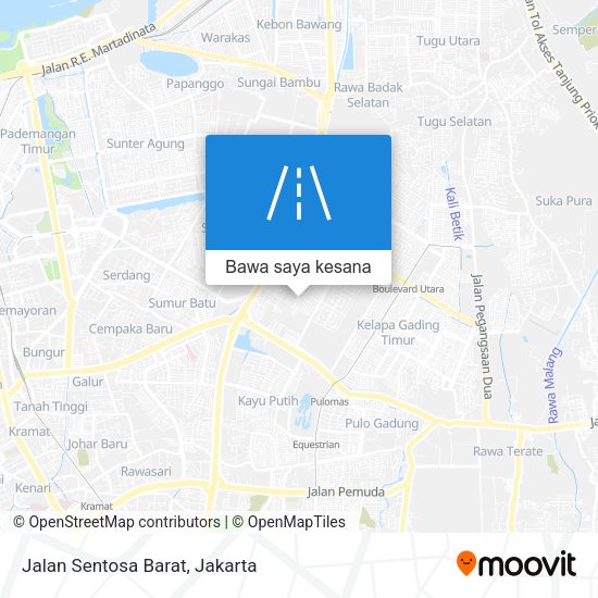 Peta Jalan Sentosa Barat