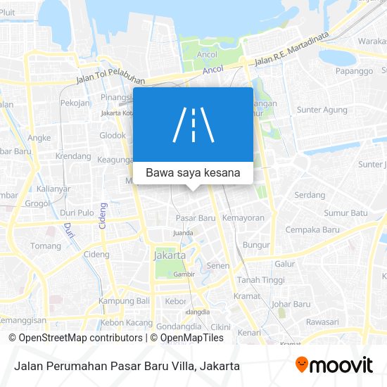 Peta Jalan Perumahan Pasar Baru Villa
