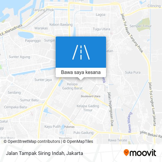 Peta Jalan Tampak Siring Indah