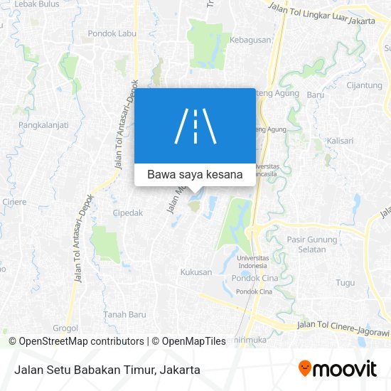 Peta Jalan Setu Babakan Timur