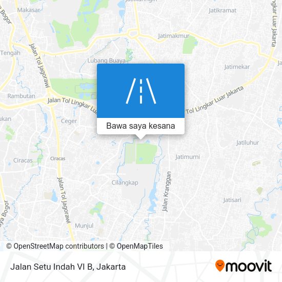 Peta Jalan Setu Indah VI B