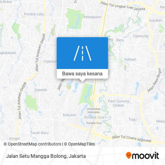 Peta Jalan Setu Mangga Bolong