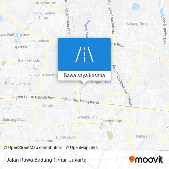 Peta Jalan Rawa Badung Timur