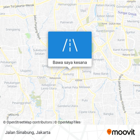 Peta Jalan Sinabung