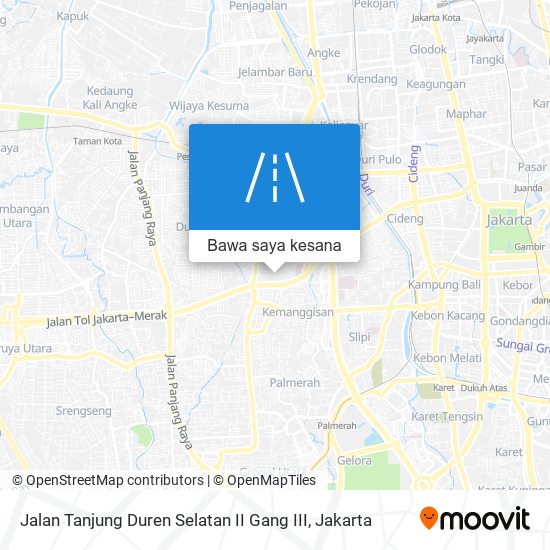 Peta Jalan Tanjung Duren Selatan II Gang III