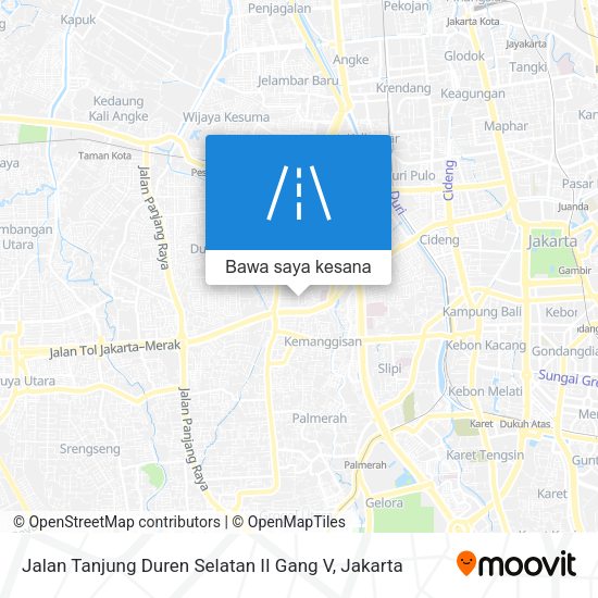 Peta Jalan Tanjung Duren Selatan II Gang V