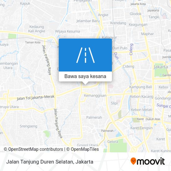 Peta Jalan Tanjung Duren Selatan