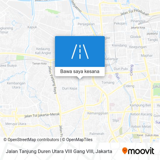 Peta Jalan Tanjung Duren Utara VIII Gang VIII