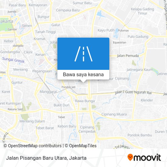 Peta Jalan Pisangan Baru Utara