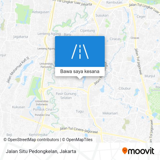 Peta Jalan Situ Pedongkelan