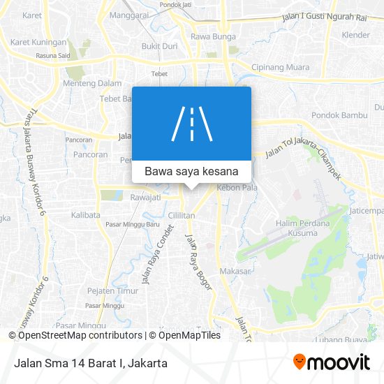 Peta Jalan Sma 14 Barat I