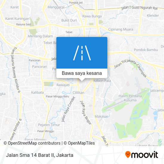 Peta Jalan Sma 14 Barat II