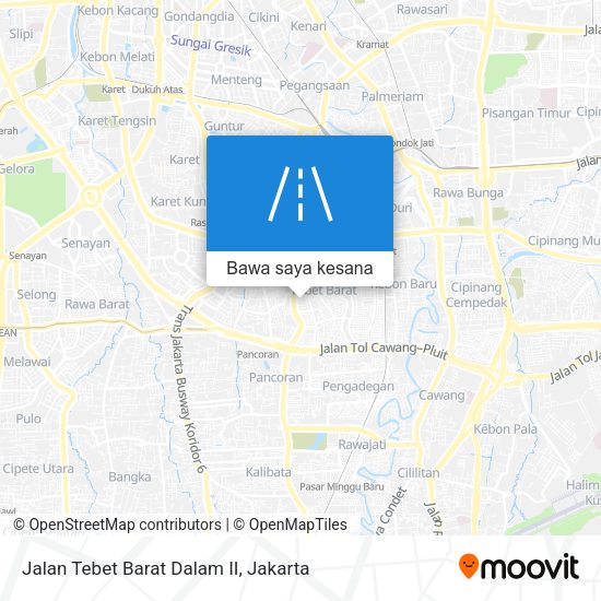 Peta Jalan Tebet Barat Dalam II