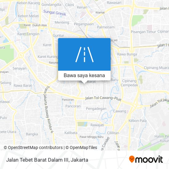 Peta Jalan Tebet Barat Dalam III