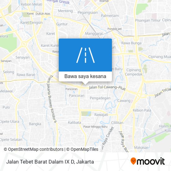 Peta Jalan Tebet Barat Dalam IX D