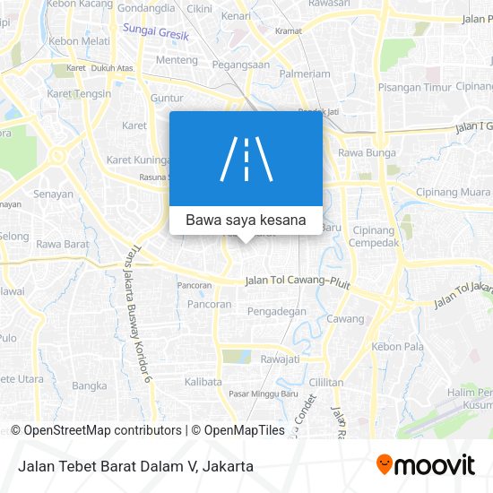 Peta Jalan Tebet Barat Dalam V
