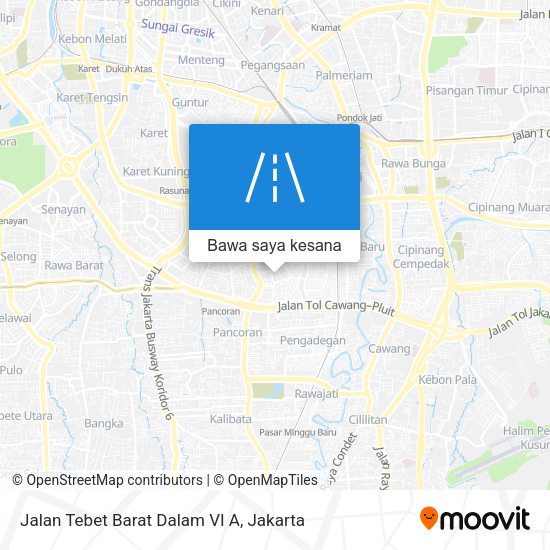 Peta Jalan Tebet Barat Dalam VI A